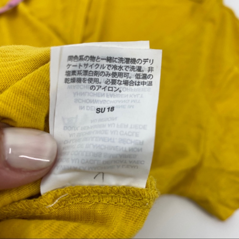 Madewell whisper cotton V neck t mustard yellow M - Picture 6 of 7